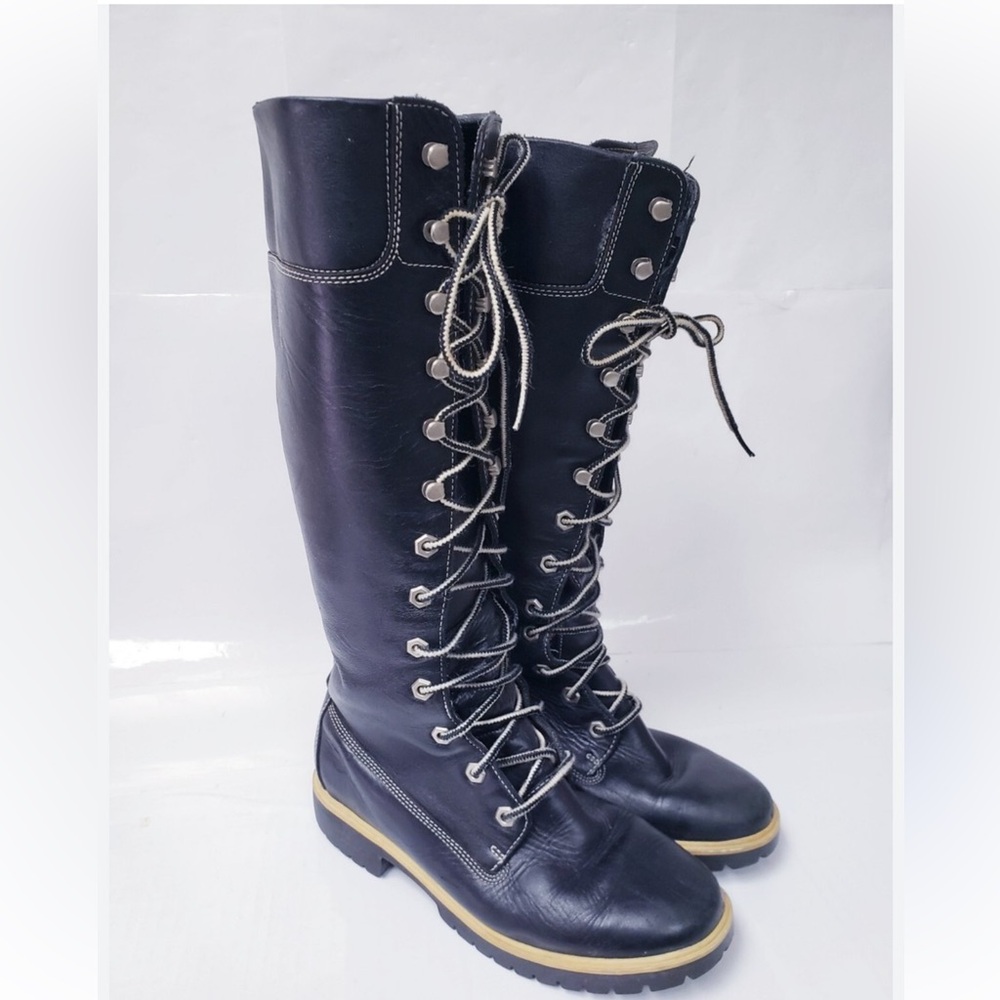 Timberland tall Lace-Up Knee-High Boots waterproof Emu Whemsigoth goth lug sol
